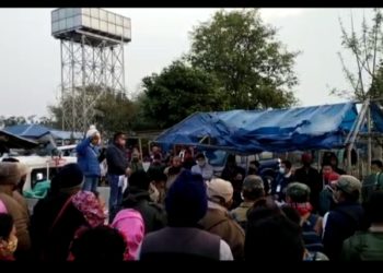 কাৰবি আংলঙৰ লাহৰিজানৰ খান বস্তিত প্ৰশাসনৰ উচ্ছেদৰ প্ৰস্তুতি