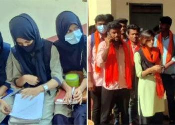 হিজাব-গেৰুৱা স্কার্ফ বিতৰ্ক তুংগত, শুনানিৰ পূৰ্বেই অগ্নিগর্ভ পৰিস্থিতি