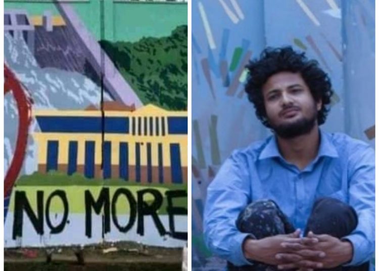বৃহৎ নদীবান্ধ বিৰোধী শ্লোগান দেৱালত অংকন কৰি গ্ৰেপ্তাৰ শিল্পী নীলিম মহন্ত: 1 বৃহৎ নদীবান্ধ বিৰোধী শ্লোগান দেৱালত অংকন কৰি গ্ৰেপ্তাৰ শিল্পী নীলিম মহন্ত: