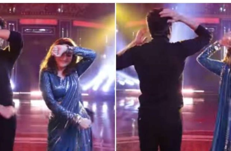 ভুবনৰ ‘কাঁচা বাদাম’ৰ সুৰত নাচিলে মাধুৰী দীক্ষিতে, সঙ্গী ৰীতেশ দেশমুখ