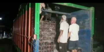 বোকাজান আৰক্ষীৰ অভিযানত জব্দ শ শ কাৰ্টুন অবৈধ অৰুণাচলী সুৰা:আটক চালক