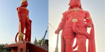 গুজৰাটৰ মোৰবিত ১০৮ ফুট উচ্চ হনুমান মূর্তি উদ্বোধন প্রধানমন্ত্রীৰ