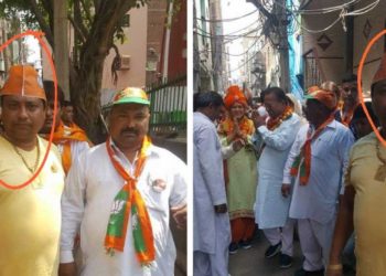 দিল্লীৰ হিংসাত অভিযুক্ত আনচাৰৰ সৈতে বিজেপি নেতাৰ ছবি ফাদিল