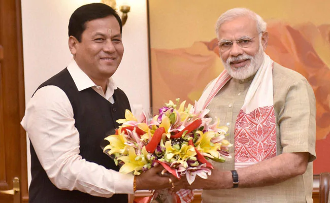 sarbananda sonowal with pm narendra | ASSAM TIMES POST