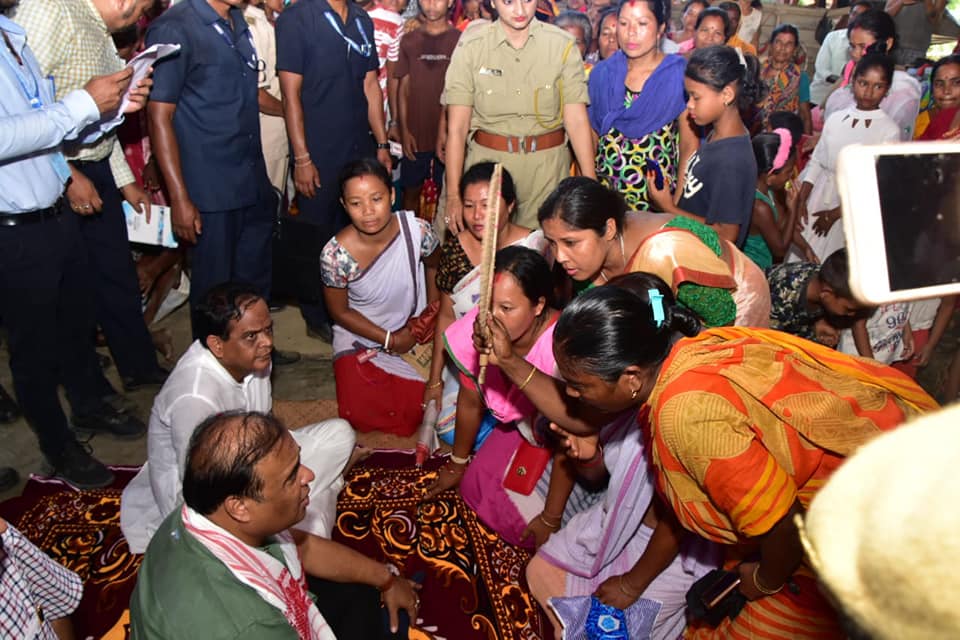 হোজাইত বান পৰিস্থিতি পৰিদৰ্শন মুখ্যমন্ত্ৰীৰ