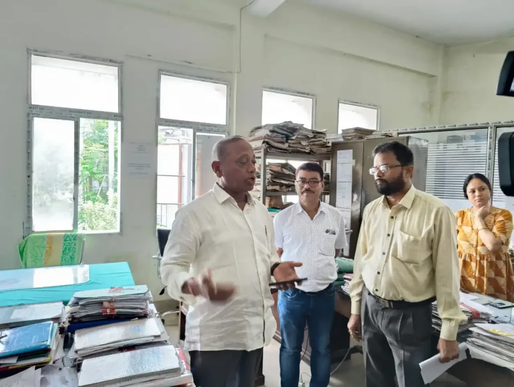 Assam transport minister Parimal Suklabaidya during his surprise visit to the ASTC headquarters in Guwahati on July 6. | ASSAM TIMES POST