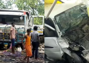 বৈশালী জিলাৰ পাটেপুৰত সংঘটিত এক শোকাৱহ দুৰ্ঘটনাঃ হোটেলত আহাৰ গ্ৰহণ কৰি থকা সময়তে ট্ৰাকও মহতিয়ালে ৮ জন লোকক