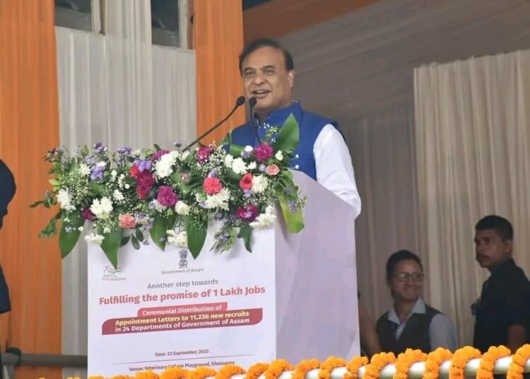 *জালুকবাৰী সমষ্টিত ৩০জনৰ তালিকা দি মইয়ো চাকৰি দিছিলোঁ, আজিও তেওঁলোকে কৰি আছে- মুখ্যমন্ত্ৰী*