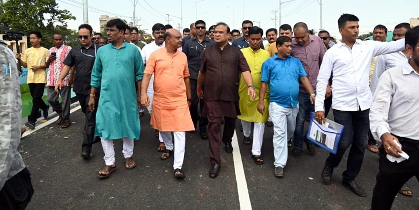 মহানগৰীৰ আৰ্যনগৰ উৰণ সেতু উদ্বোধন মুখ্যমন্ত্ৰীৰ