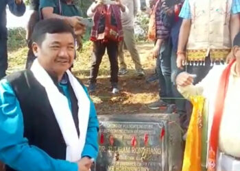 মেঘালয়ৰ দুৰ্বৃত্তই ভাঙিলে তুলিৰাম ৰংহাঙে স্থাপন কৰা আধাৰশিলা: