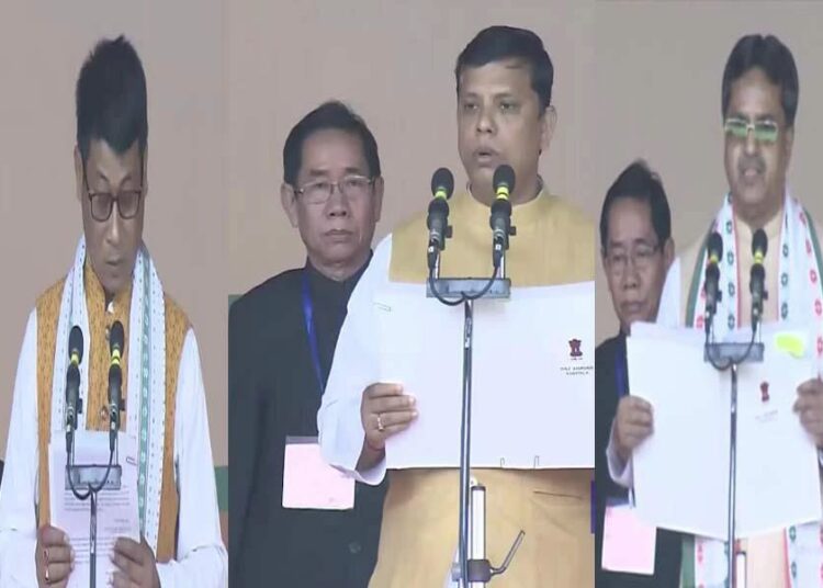Manik Saha takes oath I ত্ৰিপুৰাৰ মুখ্যমন্ত্ৰী হিচাপে শপত গ্ৰহণ মাণিক সাহাৰ