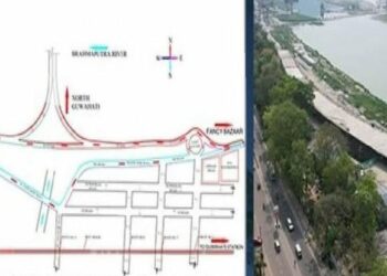 Guwahati North Guwahati bridge I অহা বছৰ মাৰ্চত মুকলি হ’ব গুৱাহাটী-উত্তৰ গুৱাহাটী সংযোগী দলং