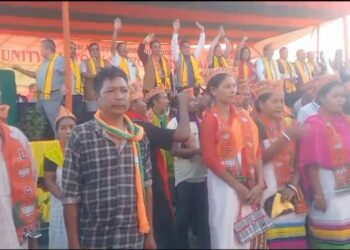 ধনশিৰিত বিজেপিৰ ঐক্য-বিজয়-সমৃদ্ধি ৰেলী,  কংগ্ৰেছ আৰু বিৰোধী দলৰ ৭০০ লোকৰ বিজেপিত যোগদান