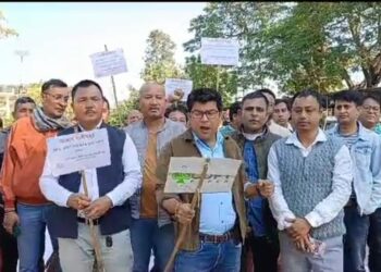 ডিফুত চাৰিদফীয়া দাবী সদৌ অসম জিলা প্ৰশাসন কৰ্মচাৰী সন্থাৰ ৬ ঘণ্টীয়া অৱস্থান ধৰ্ণা কাৰ্যসূচী ৰূপায়ন: