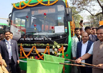 Guwahati electirc bus service I নৱবৰ্ষৰ প্ৰথম দিনটোত গুৱাহাটীবাসীলৈ ‘গ্ৰীণ বাছ’ উপহাৰ মুখ্যমন্ত্ৰীৰ