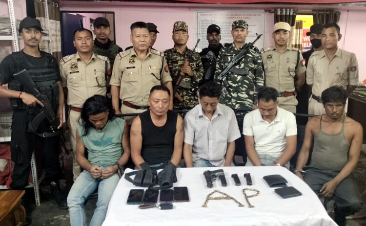 Recovered illegal weapons : খটখটী আৰক্ষীৰ অভিযানত এটা পিষ্টল আৰু সজীৱ গুলীসহ ৫জন আটক