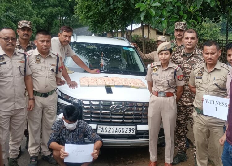 Heroin Hidden in Vehicle Seized in Early Morning Raid at Kakarajan Checkpoint , Karbi Anglong District :