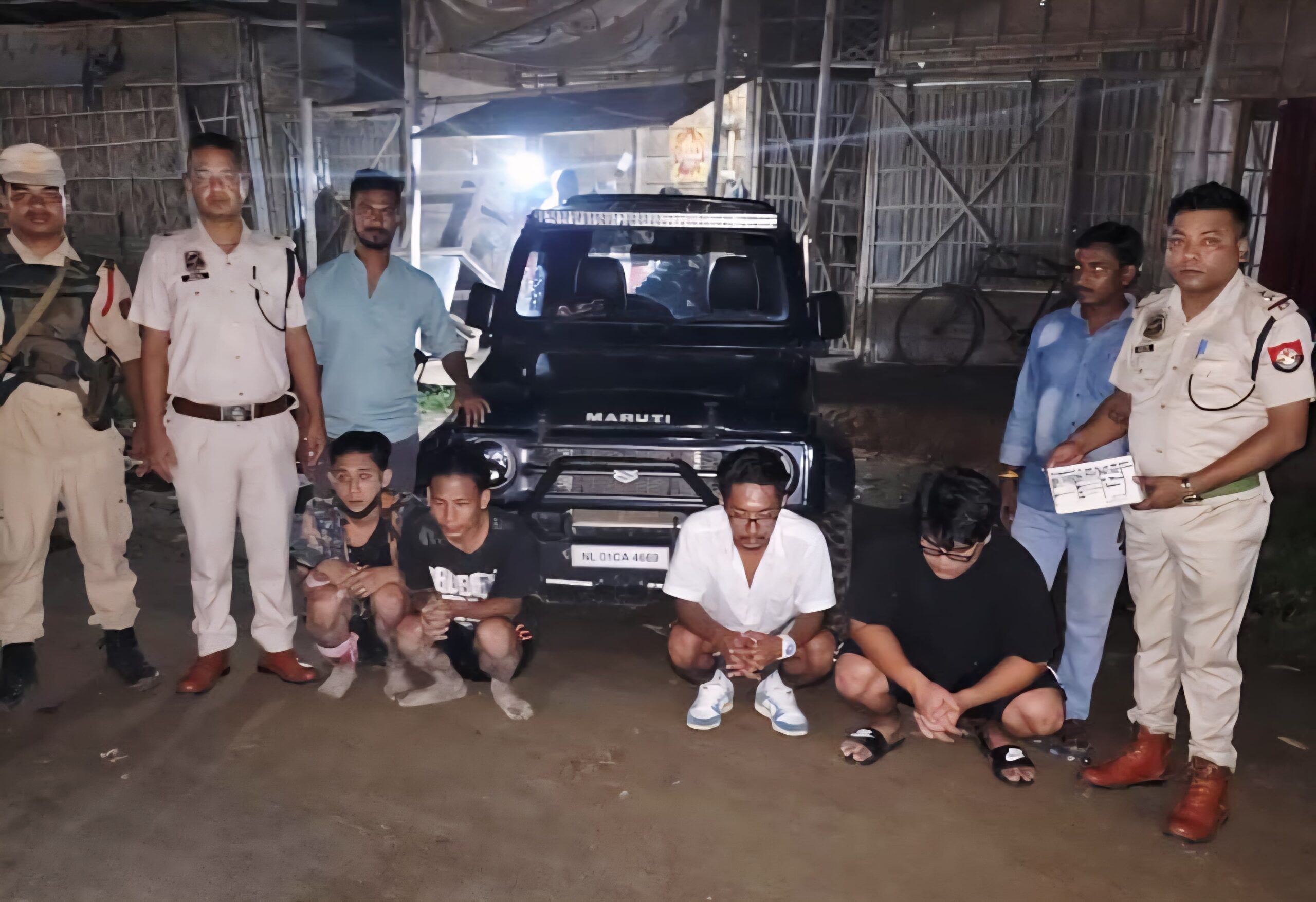 Four suspected heroin suppliers have been arrested in Karbi Anglong District :